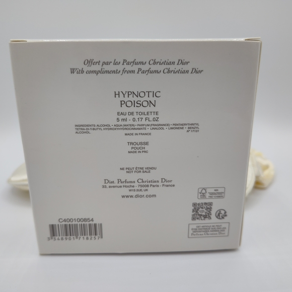 DIOR Beauty VIP Satin Sleep Mask & Scrunchie Set Ivory Gold CD Logo NIB - Picture 4 of 5